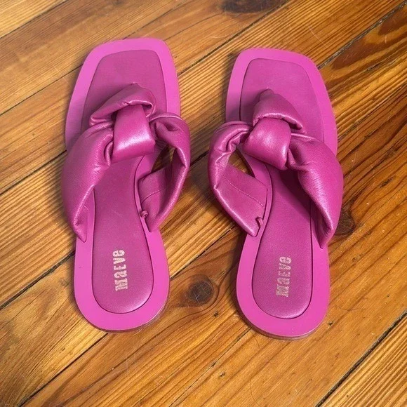 Maeve Puffy Knotted Women's Pink Sandals - Picture 3 of 4